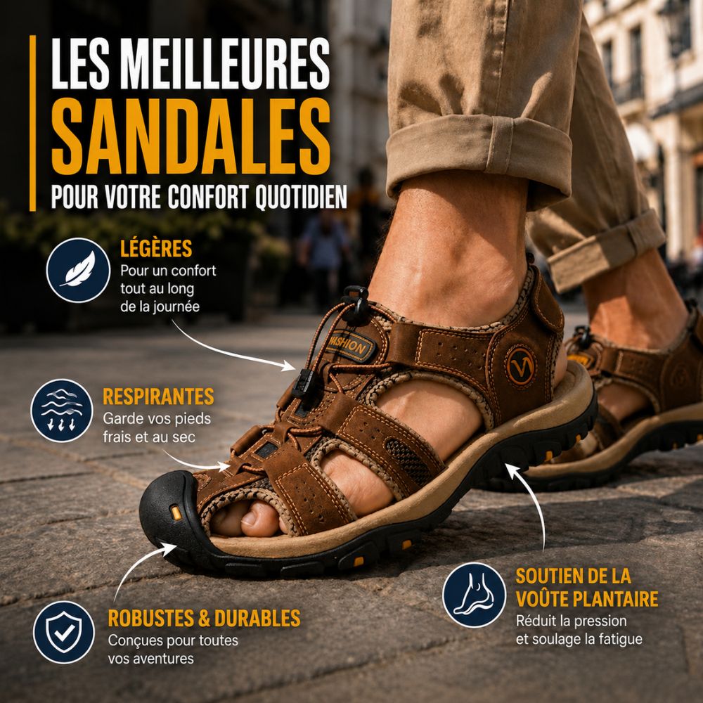 Rivano | Sandales Orthopédiques en Cuir